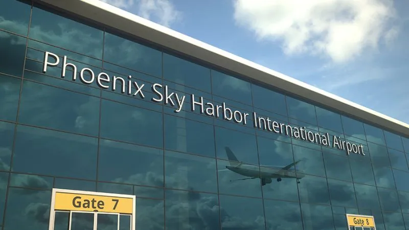 An image of the front of Phoenix Sky Harbor International Airport